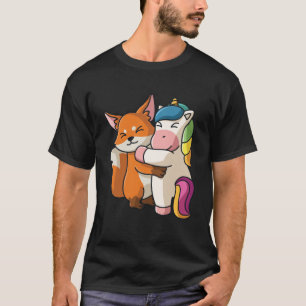 T-shirt Panda amusant et licorne mignon câlin câlin Animau