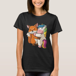 T-shirt Panda amusant et licorne mignon câlin câlin Animau