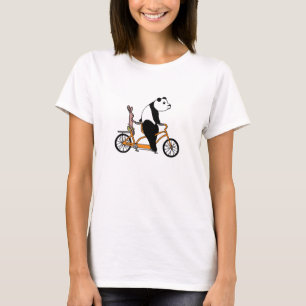 T-shirt Panda and Rabbit Vélo Tandem Kids