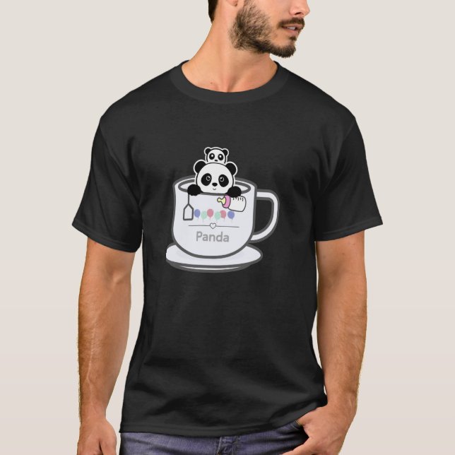 T-shirt panda animal de compagnie créature mignon drôle (Devant)