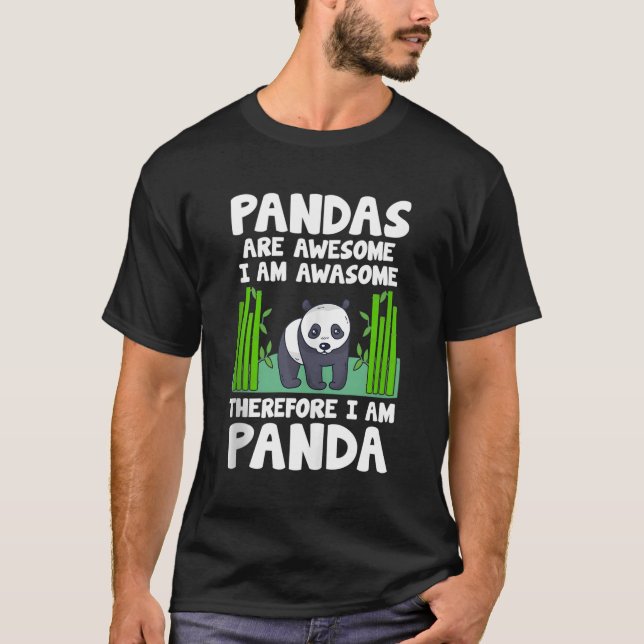 T-shirt Panda Animaux Animaux Zookeeper Panda Ours (Devant)