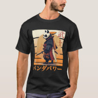 Panda Anime Samurai Ninja Et L'Écriture Japonaise