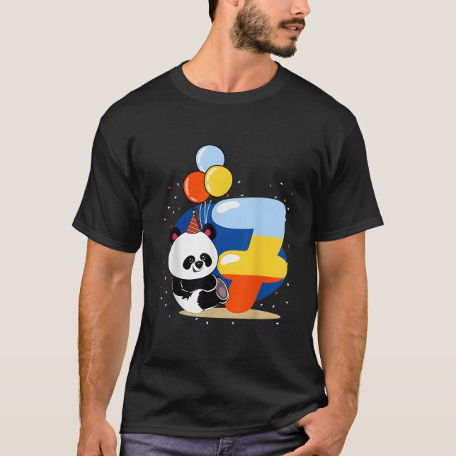 T-shirt Panda Anniversaire 7 Joyeux 7ème Anniversaire (Devant)