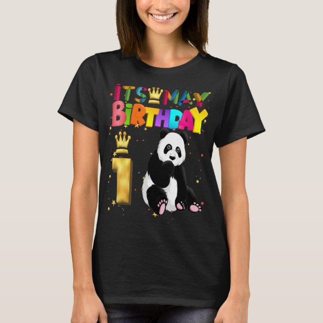T-shirt Panda Anniversaire Boy Party Animal 1er Anniversai (Devant)