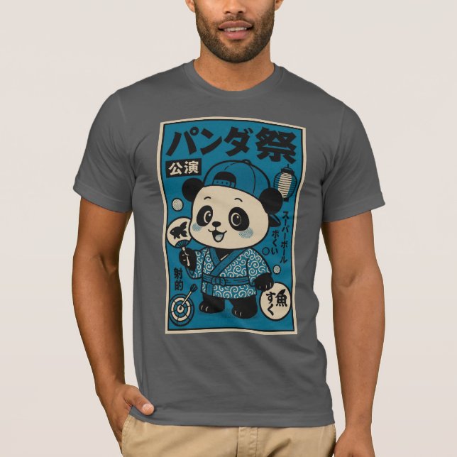 T-shirt Panda après la nuit (Devant)