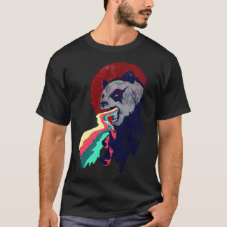 T-shirt Panda arc-en-ciel en colère