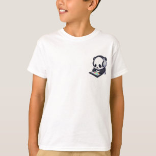 T-shirt Panda artiste numérique dessinant pour les enfants