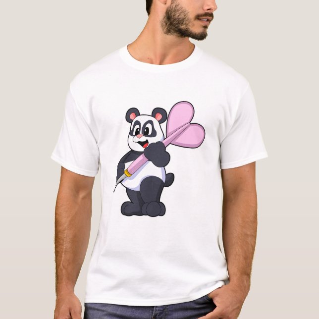 T-shirt Panda aux fléchettes avec Dart (Devant)