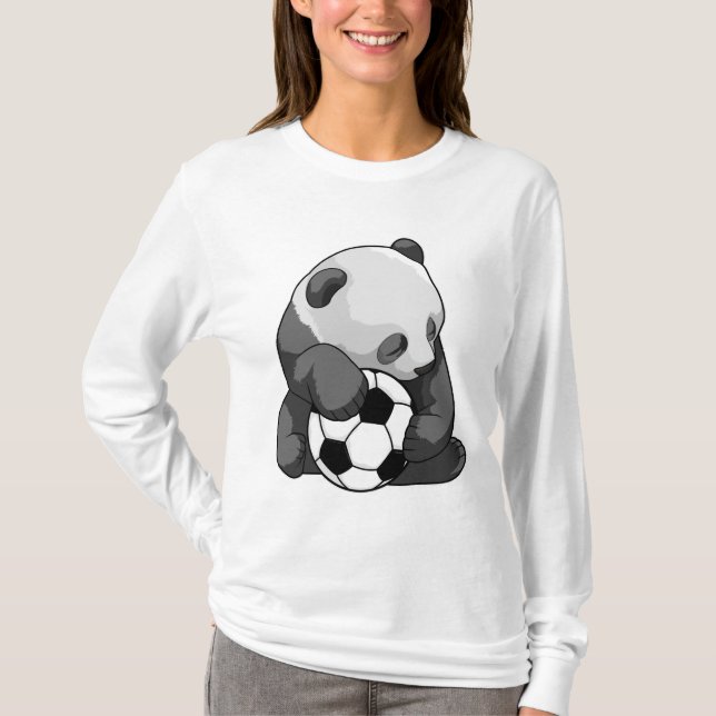 T-shirt Panda avec balle de football (Devant)