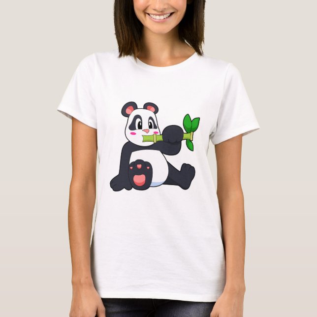 T-shirt Panda avec bambou (Devant)