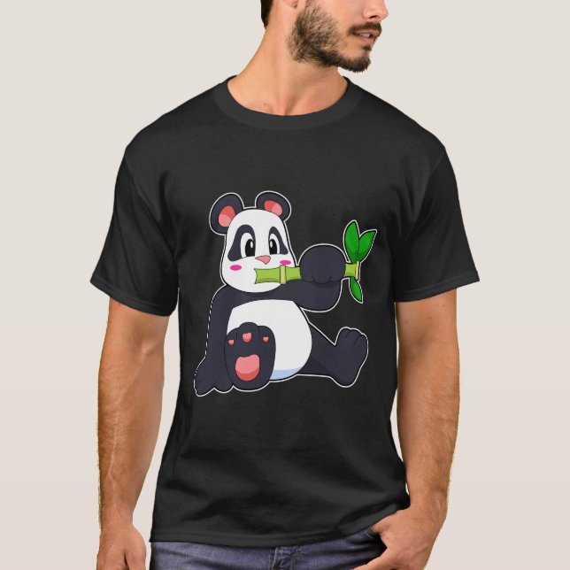 T-shirt Panda avec bambou (Devant)