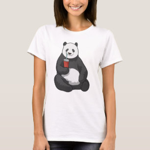 T-shirt Panda avec boisson