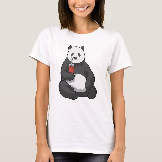 T-shirt Panda avec boisson (Devant)