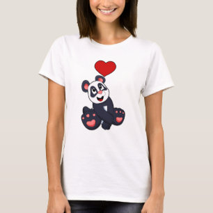 T-shirt Panda avec coeur