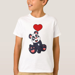 T-shirt Panda avec coeur