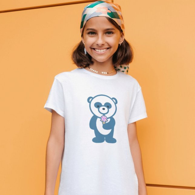 T-Shirt Panda Avec Crème De Glace (Créateur téléchargé)