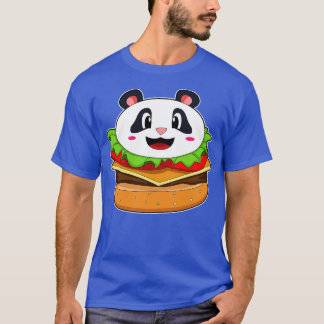 T-shirt Panda avec hamburger
