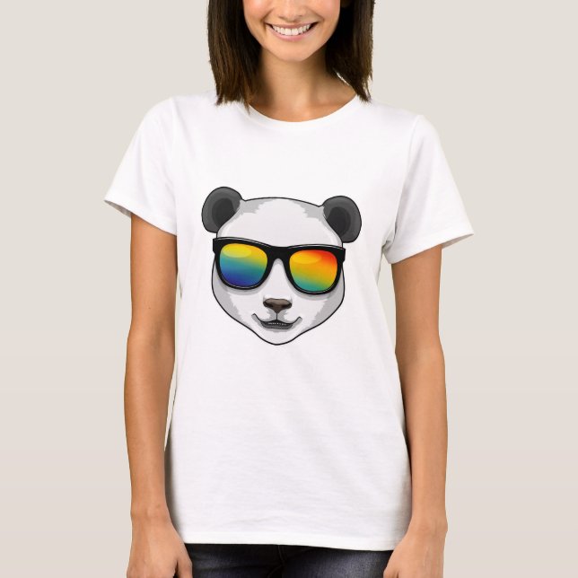 T-shirt Panda avec lunettes de soleil (Devant)