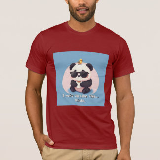 T-shirt panda avec lunettes de soleil