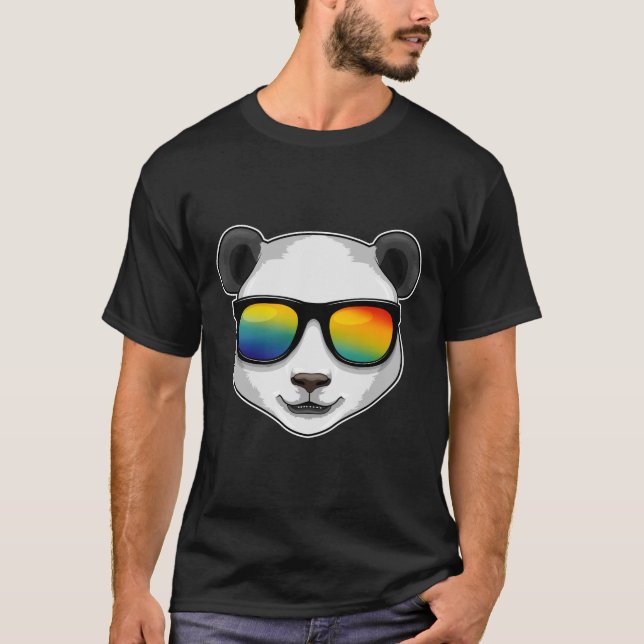 T-shirt Panda avec lunettes de soleil (Devant)