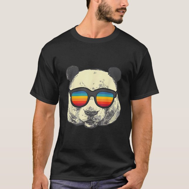 T-shirt Panda avec lunettes de soleil (Devant)