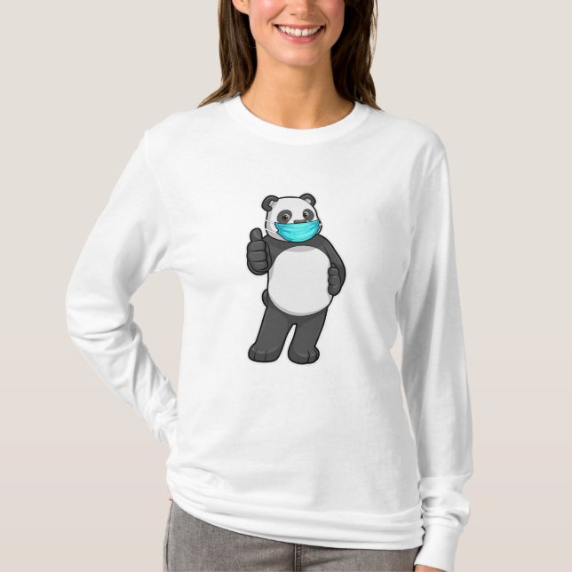 T-shirt Panda avec masque visage (Devant)