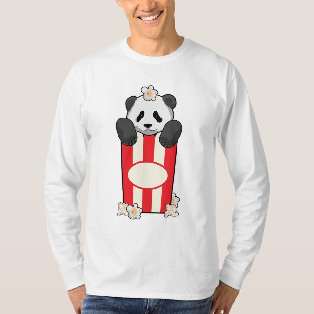 T-shirt Panda avec Popcorn (Devant)