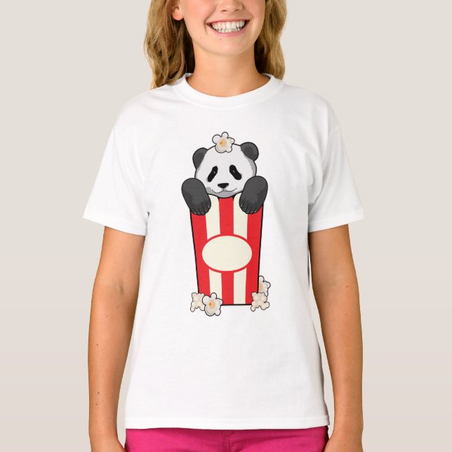 T-shirt Panda avec Popcorn (Devant)