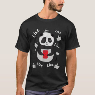 T-shirt Panda avec smartphone