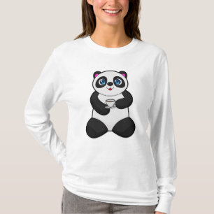 T-shirt Panda avec tasse de café