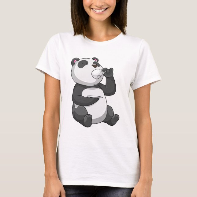 T-shirt Panda avec Tasse de Thé (Devant)