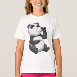 T-shirt Panda avec Tea Cup