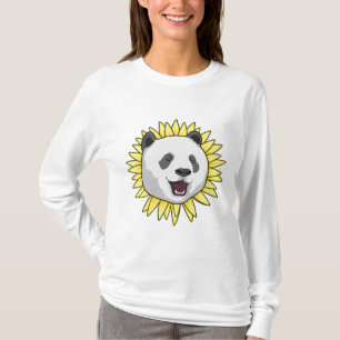 T-shirt Panda avec tournesol