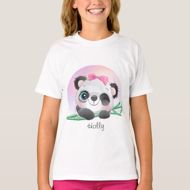 T-shirt Panda Bamboo, un animal mignon (Devant)