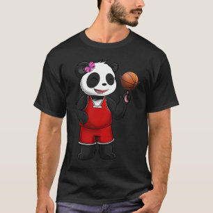 T-shirt Panda Bear Basketball Girl Love Awesome