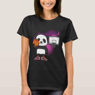 T-shirt Panda Bear Bysketbyll joueur Amoureux des animaux 