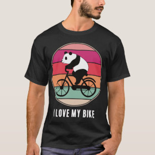 T-shirt Panda Bear Cycliste Funny Vélo Bear Girl Giant Pan