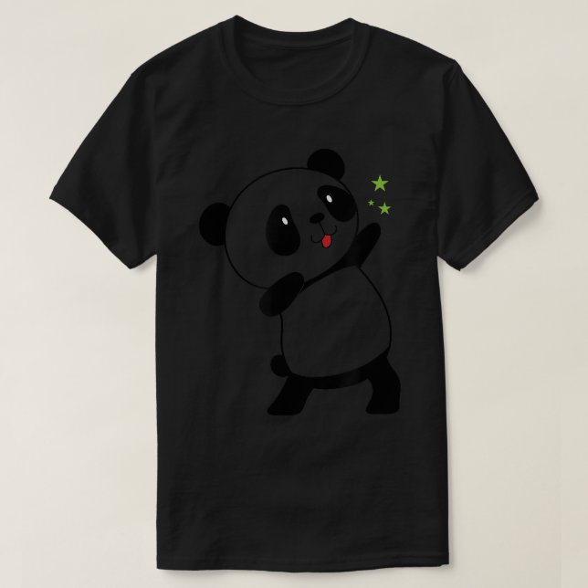 T-shirt Panda Bear dansant joyeusement (Design devant)
