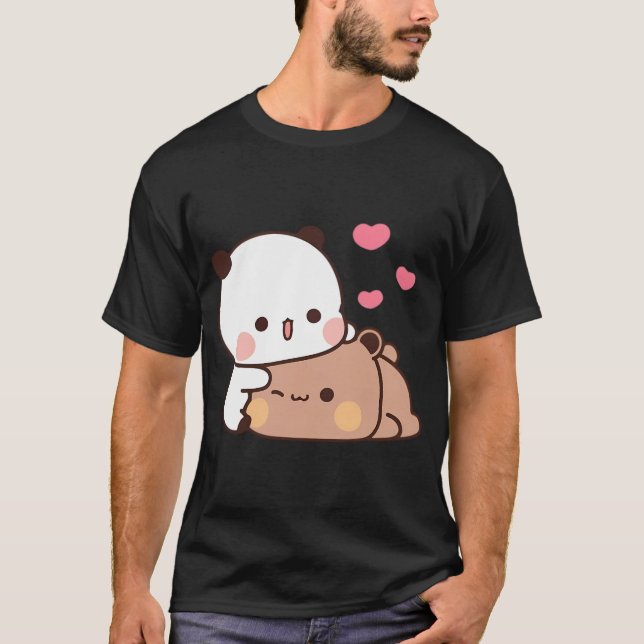 T-shirt Panda Bear Et Brownie True Love Bubu Dudu Couple (Devant)