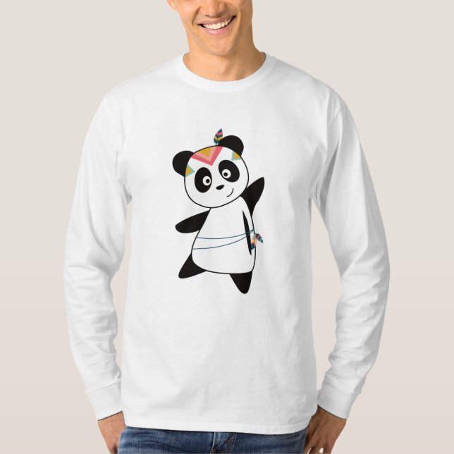 T-shirt Panda Bear indienne Fashdy Teddy Feather Cute (Devant)