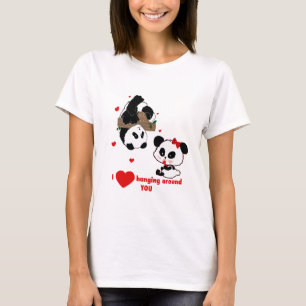 T-shirt Panda Bear Love Couple - Idée cadeau homme à femme