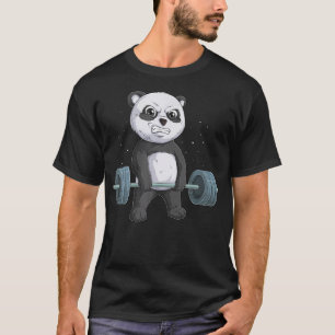 T-shirt Panda Bear Poids Levant Funny Deadlift Hommes Fitn
