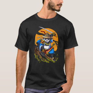 T-shirt Panda Bear Samurai Warrior Ninja Animal Kids Boys