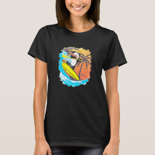 T-shirt Panda Bear Surfboard Sup Stand Up Paddling