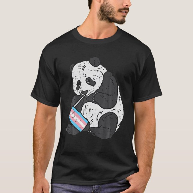 T-shirt Panda Bear Transgenre Drapeau Trans Pride LGBT Ani (Devant)