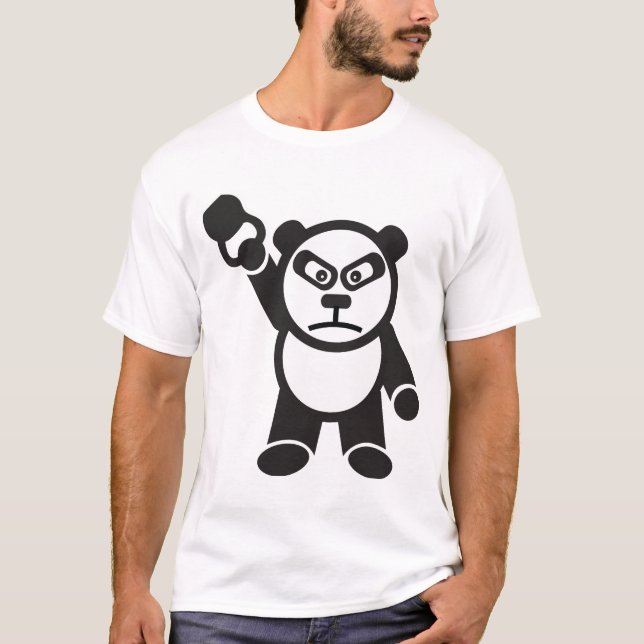 T-shirt Panda Bear Un Bras Kettlebell Snatch (Devant)