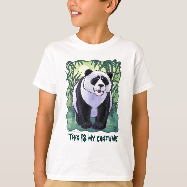 T-shirt Panda Bear Voici Mon Costume Tee - shirts légers (Devant)