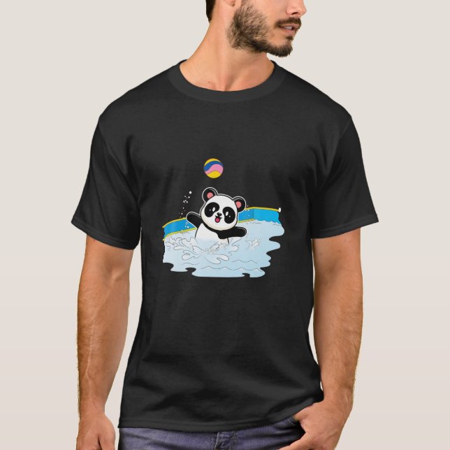 T-shirt Panda Bear Water Polo Lecteur Water Ball Sports An (Devant)