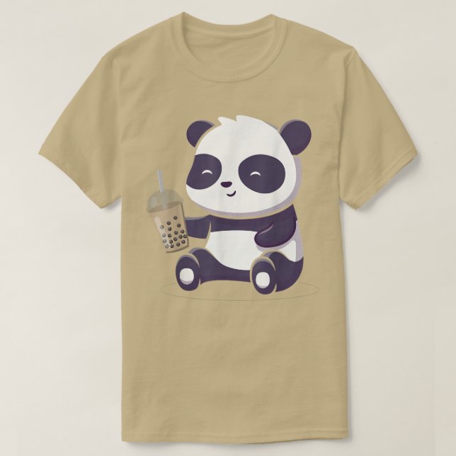 T-shirt Panda Boba bulle thé Anime Kawaii japonais Otaku (Design devant)