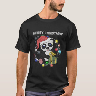 T-shirt Panda cadeau animal mignon Xmas Pajama pour Noël